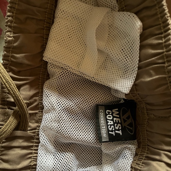West Coast Connection Men’s Light Brown Short Swim, Size Medium - Picture 3 of 3